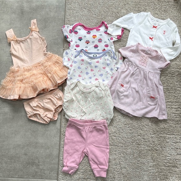 Other - 8 Piece Girl's Maggie & Zoe, bon bebe, Carter's... Mix & Match Bundle - Size 0-3